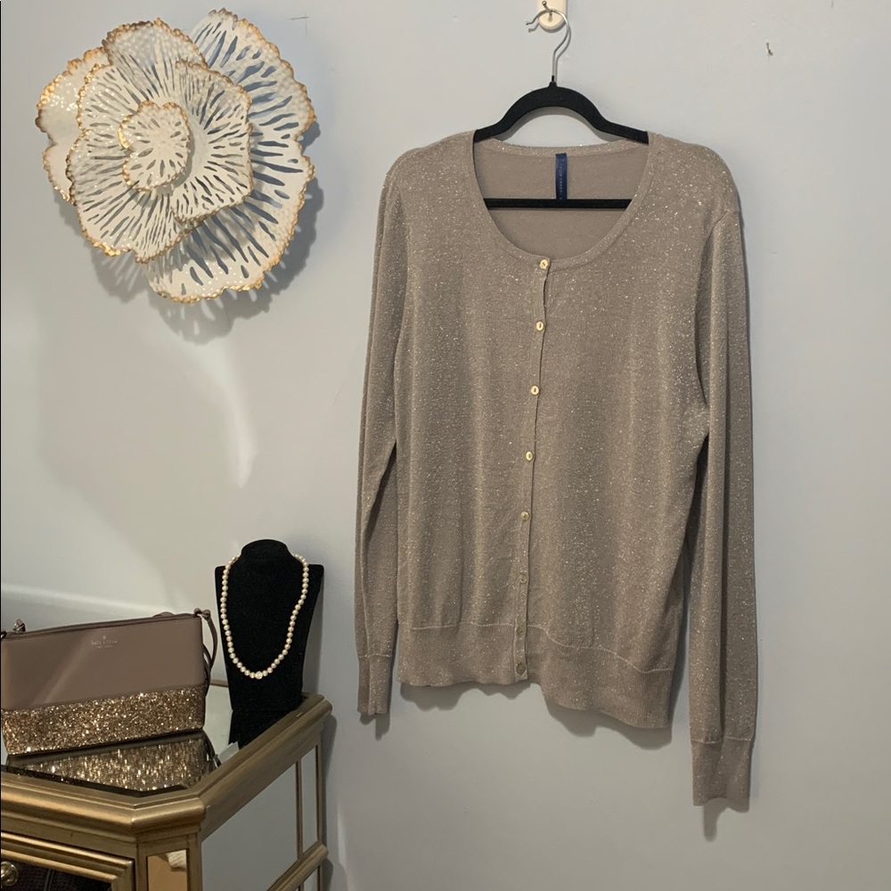 Falls Creek silver button up cardigan size xl